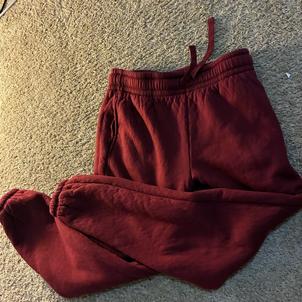 Fleece Lined Maroon sweatpants
